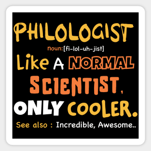 Philology definition design / philology student, funny philology / philology graduate Sticker